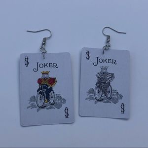 Mini Joker Playing Card Earrings 🧩